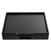 8 Seat Black Leather Conference Room Set, 17 x 14 Size Pads